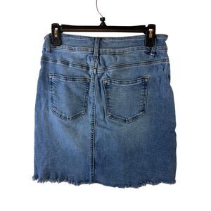 Maurices stretch denim jean skirt small S raw hems nwot rn#51783